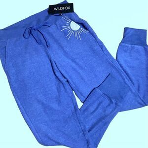 Wildfox Blue Soft Sunshine Sweatpants Size Small